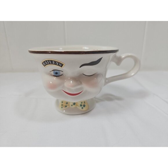 Vintage 1996 Mrs Baileys Irish Cream Yum Winking Lady Face Coffee Mug. - Picture 1 of 9